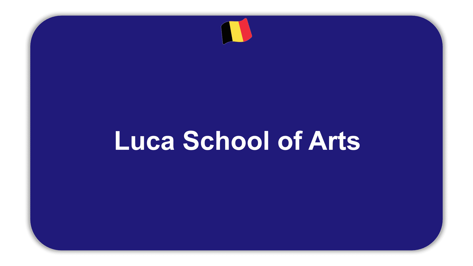 Présentation et spécialités Luca School of Arts - Etudes en Belgique