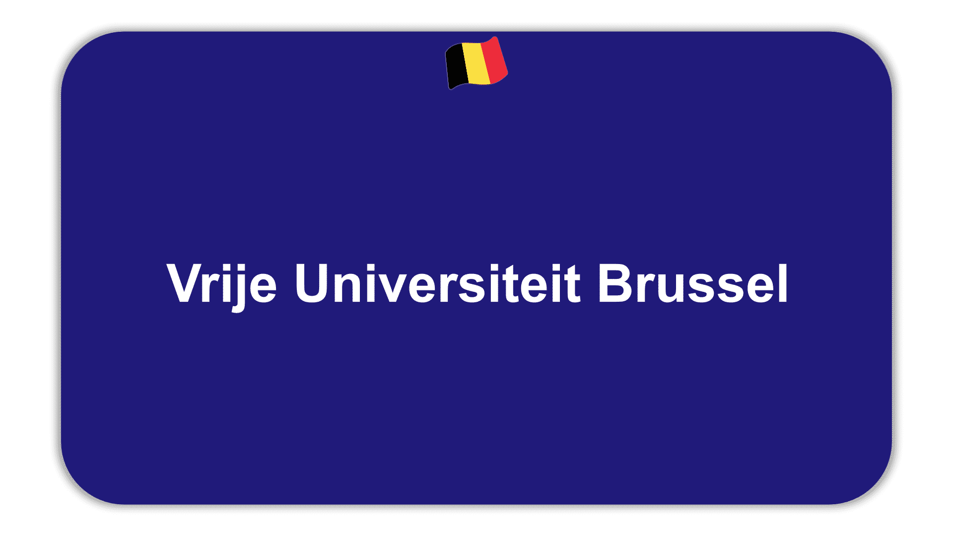 Présentation Et Spécialités Vrije Universiteit Brussel - Etudes En Belgique