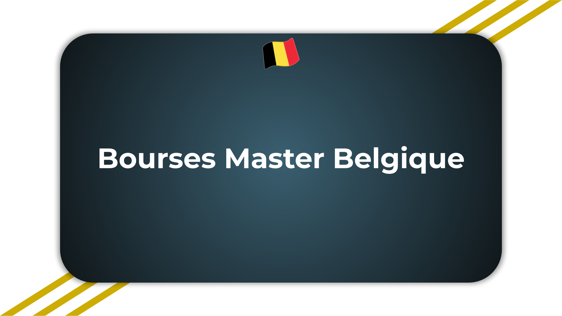 Bourses Master Belgique
