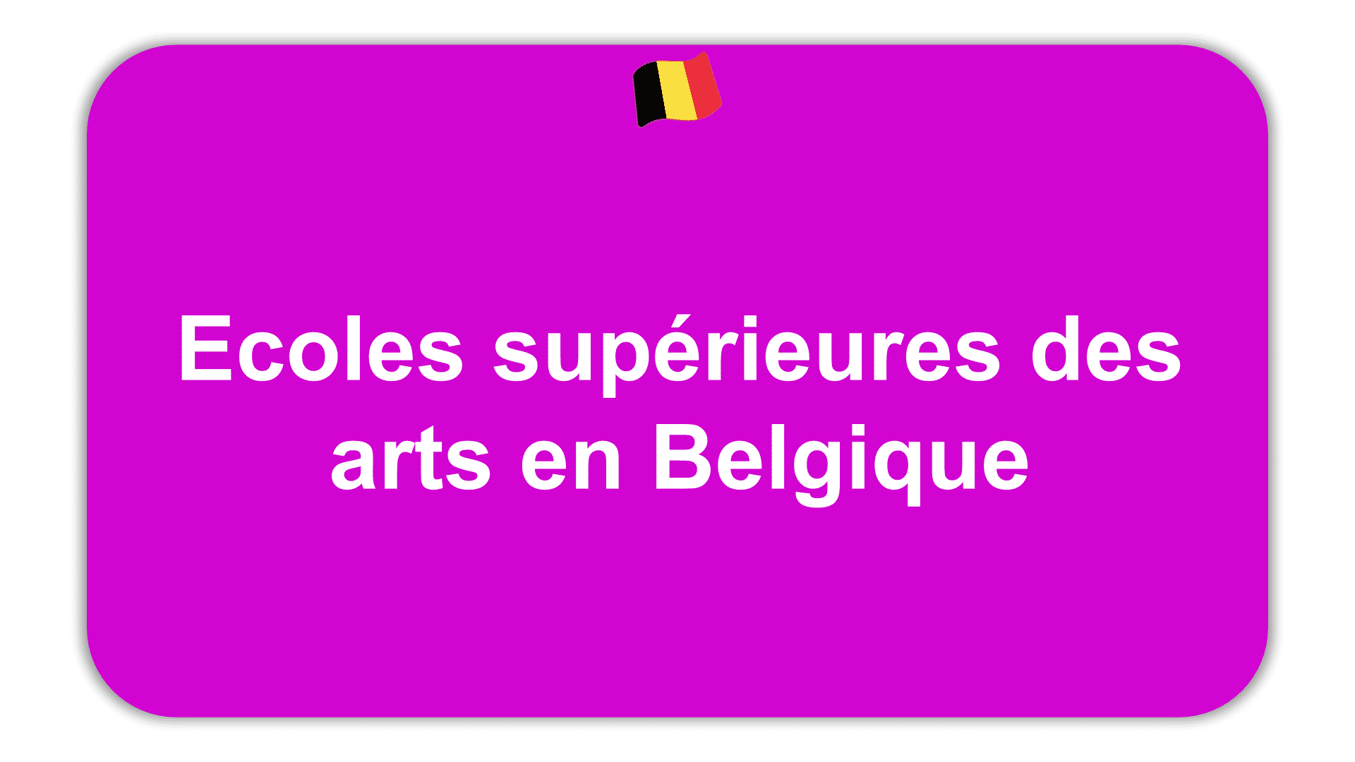 Ecoles supérieures des arts en Belgique
