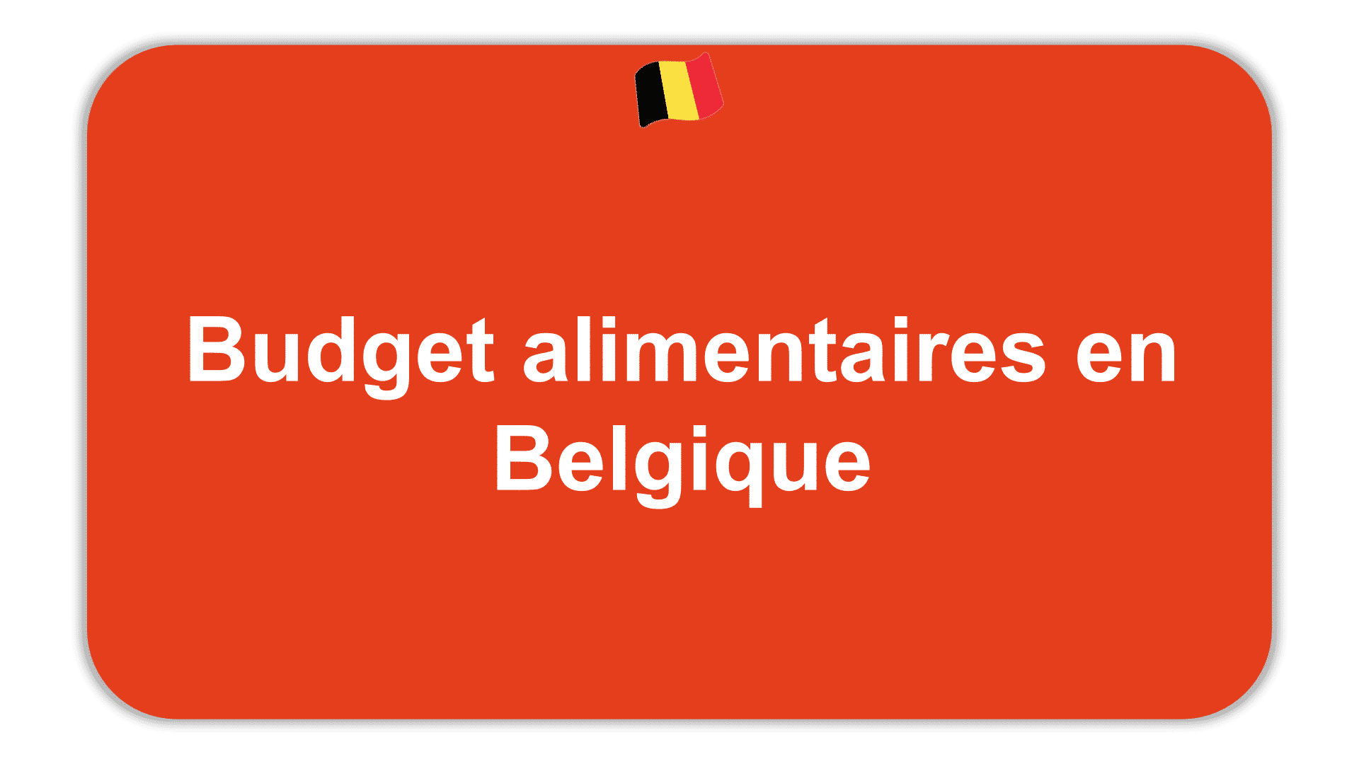 budget alimentaires en Belgique