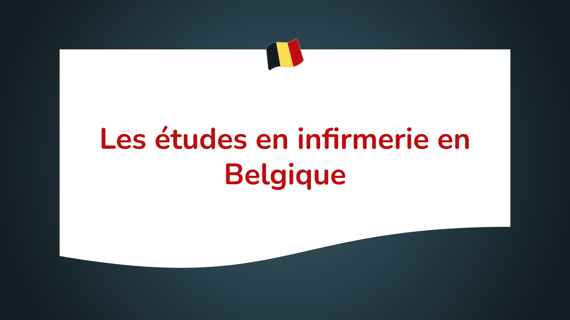 études Infirmerie en Belgique