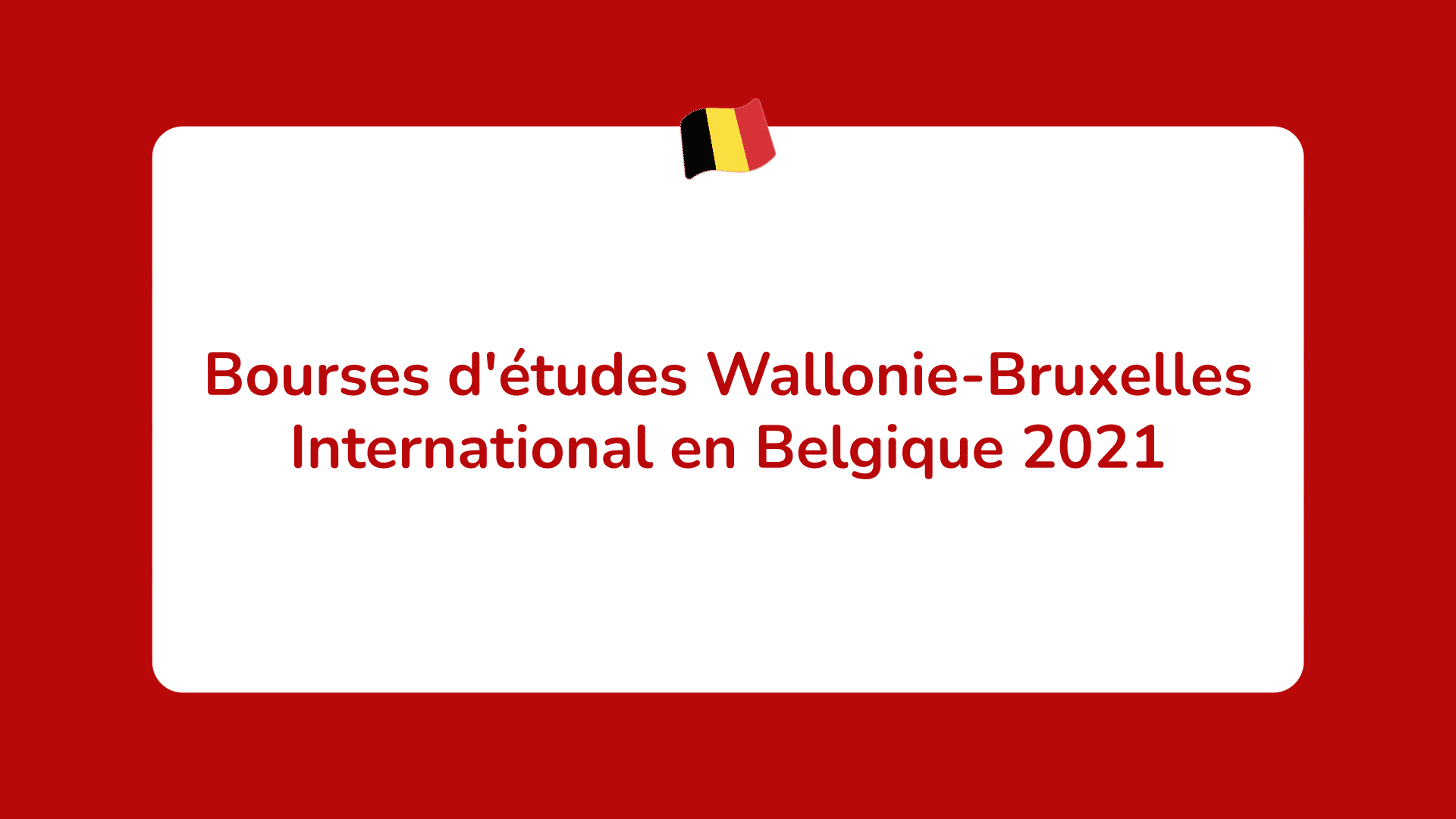 Bourses d'études Wallonie-Bruxelles International