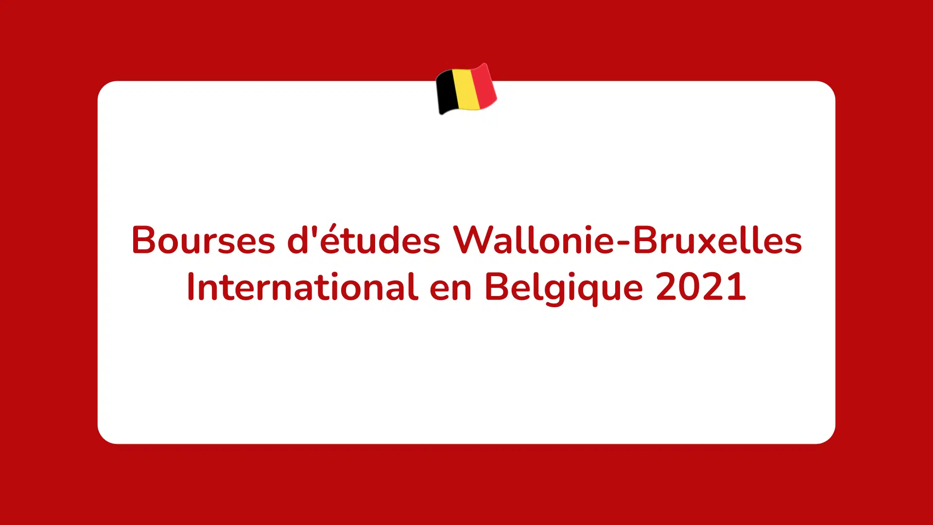 Bourses d'études Wallonie-Bruxelles International