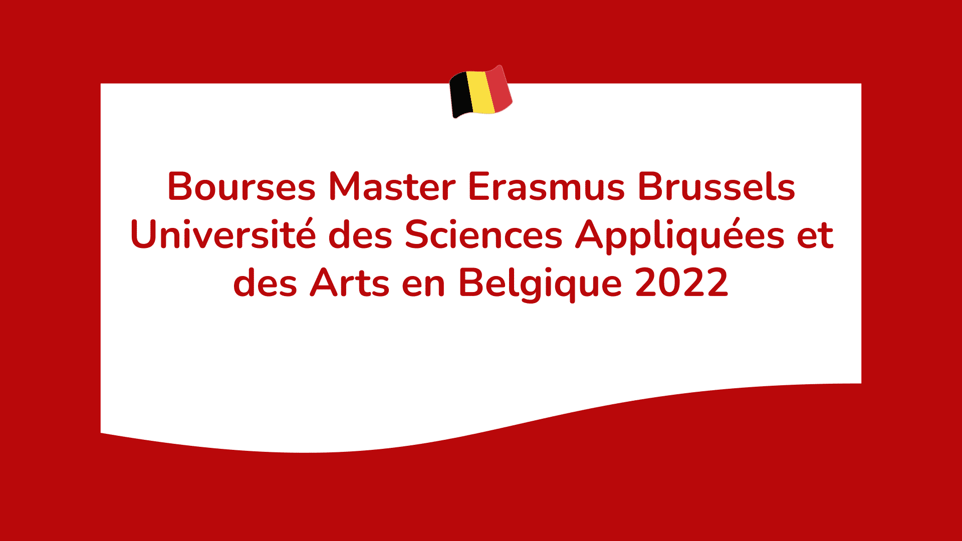 Bourses Erasmus Brussels Université des Sciences Appliquées et des Arts