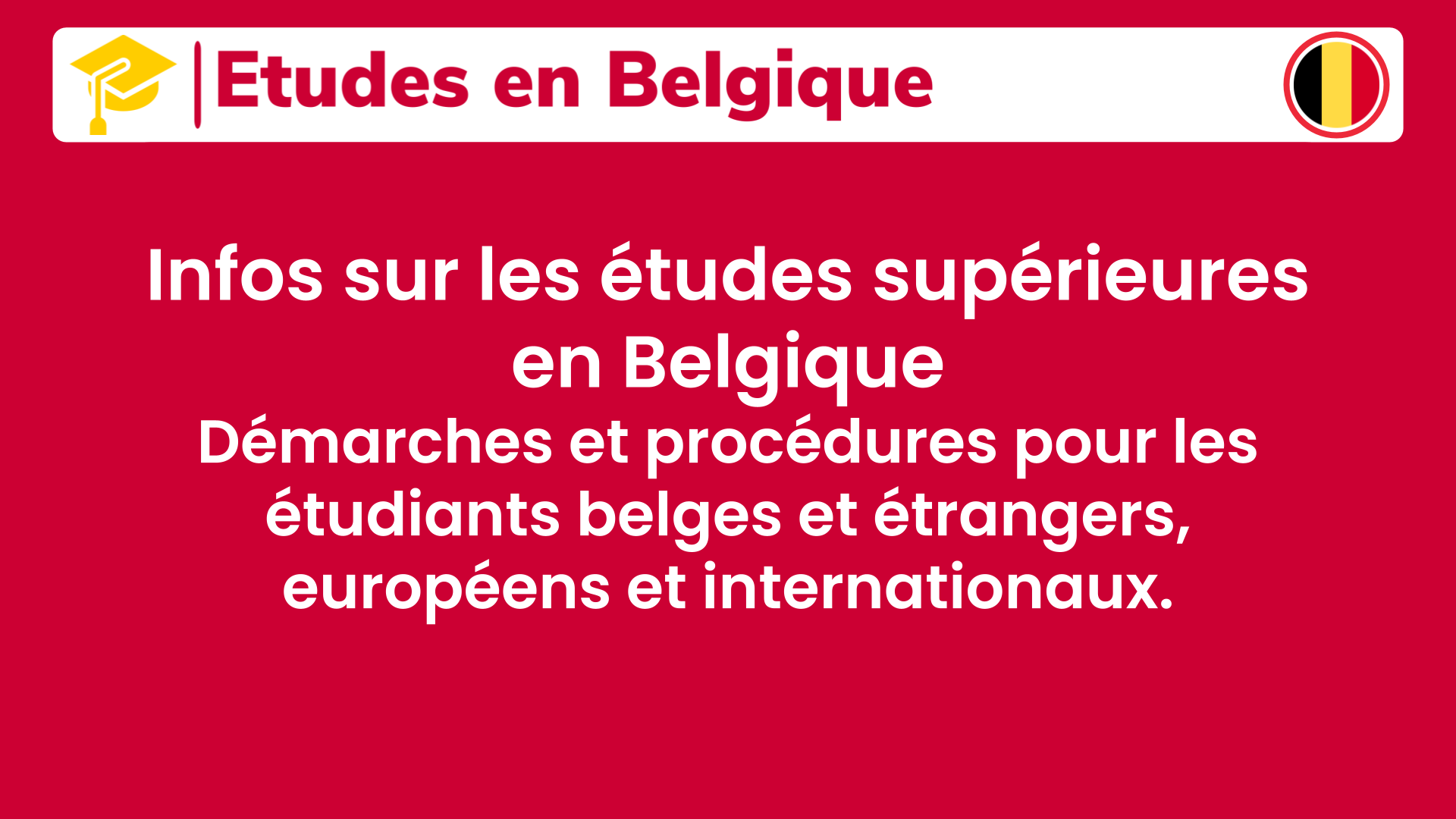 Etudes En Belgique ! Tout Sur Les études Supérieures En Belgique